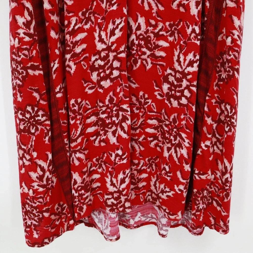 Knox Rose Midi Dress Women XXL Red Boho Hippie Bloomcore Grandmacore Cottagecore